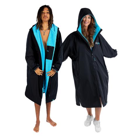 dryrobe Advance Long Sleeve Changing Robe - Black / Blue   £165.00